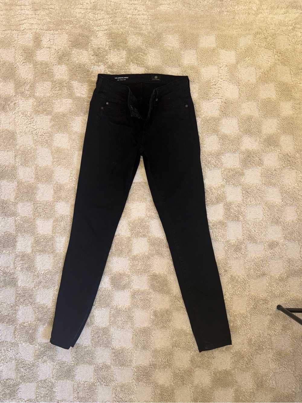 AG Jeans Black High-Rise Super Skinny Ankle Jeans